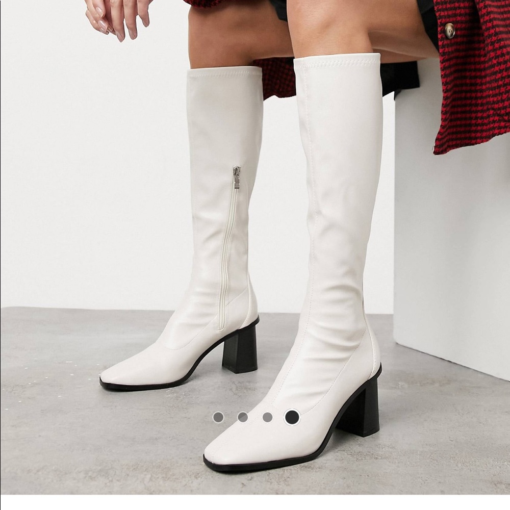 Ivory High Knee Boots
